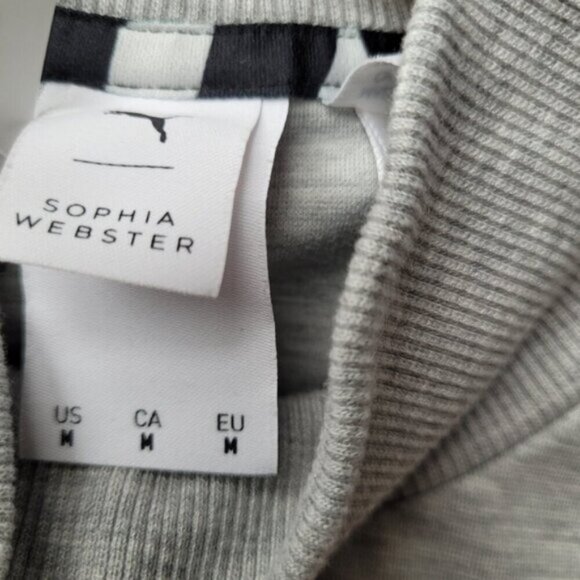 Puma x Sophia Webster Light Grey Heather Crewneck Sweatshirt Size M - Picture 7 of 8